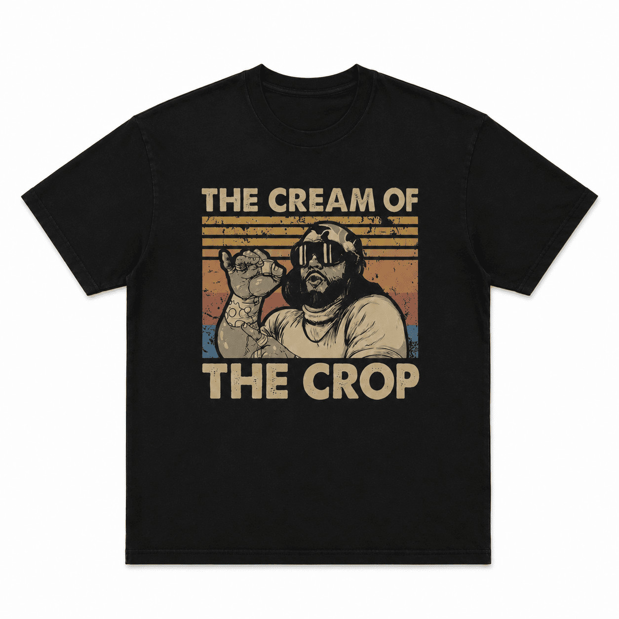 Cream of the Crop Funny Wrestling Graphic T-Shirt Retro Vintage Style Tee