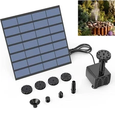 Solar Power Fountain Submersible Floating Water Pump Bird Bath Pond Decor