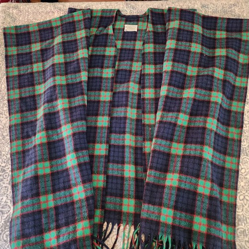 100% Pure Virgin Wool Pendleton Plaid Wrap
