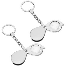 2 Pcs 20x Pocket Magnifying Glass, Rotating Jewelers Loupe Folding Small Magn...