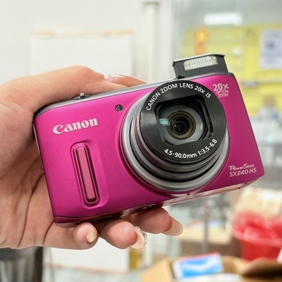 Canon PowerShot SX240 HS digital pink camera w/12.1 megapixels 12x