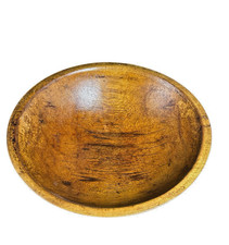 Antique Primitive Hand-Carved Off Round Wooden Farmhouse Dough Bowl 10"x11"x3"