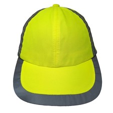 Work Ready Baseball Cap Green Gray Strapback OS Reflective High Visibility Hat