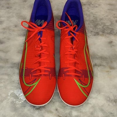 Nike Mercurial Vapor 14 soccer SZ13 bright crimson/indigo burst colorway