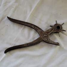 Vintage Sargent & Co Leather Rotating 6 Hole Punch USA New Haven Conn