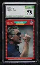 1989 Pro Set Don Shula #225 CSG 7.5 HOF 0ed5