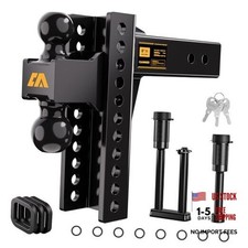 Adjustable Trailer Hitch, Tow Hitch Fits 2.5 inch Receiver, 8inch 2.5"x8"