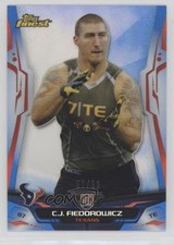 2014 Topps Finest Blue Refractor 57/99 CJ Fiedorowicz #140 9pp