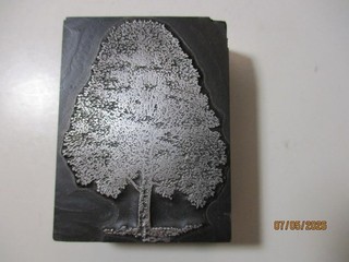 Printing Letterpress Printer Type Block Large Tree Print Cut