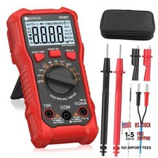 6000 Counts True RMS Digital Multimeter,Auto Range 6000Counts AC/DC 600V Red