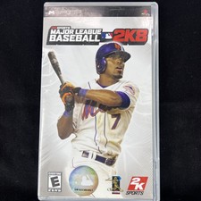 MLB Major League Baseball 2K8 (Sony PlayStation PSP, 2008) Game & Manual