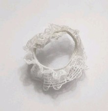 BARBIE WEDDING LEG GARTER WHITE IRIDESCENT BRIDAL BRIDE FASHION DOLL CLOTHES