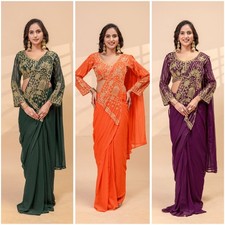 Saree Blouse Readymade Designer Sari Choli Indian Party Wear Bollywood Dress top