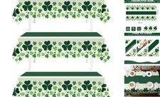 3 Pack St Patricks Day Decorations,St Patricks Day Table Cloths for Rectangle