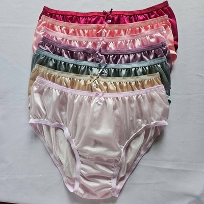 7pcs Bikini Underwear Comfort Nylon Silky Soft Smooth Briefs Hip 38''-42'' Size XL