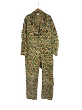 Vintage Bob Allen Camo Uninsulated Coveralls Hunting Outdoors Mens Medium