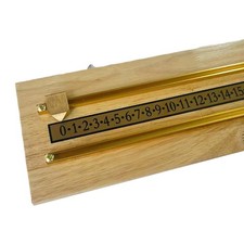 Wooden Billiard Scoreboard 45x15x1cm Double Track Type for Game Scoring