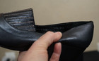 Haute Footure vero cuoio made in italy size 38 1/2 black leather wedge shoes — photo 5