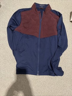 Men’s Large Holderness and Bourne Jacket Top Golf Performance Zip Sweater Coat