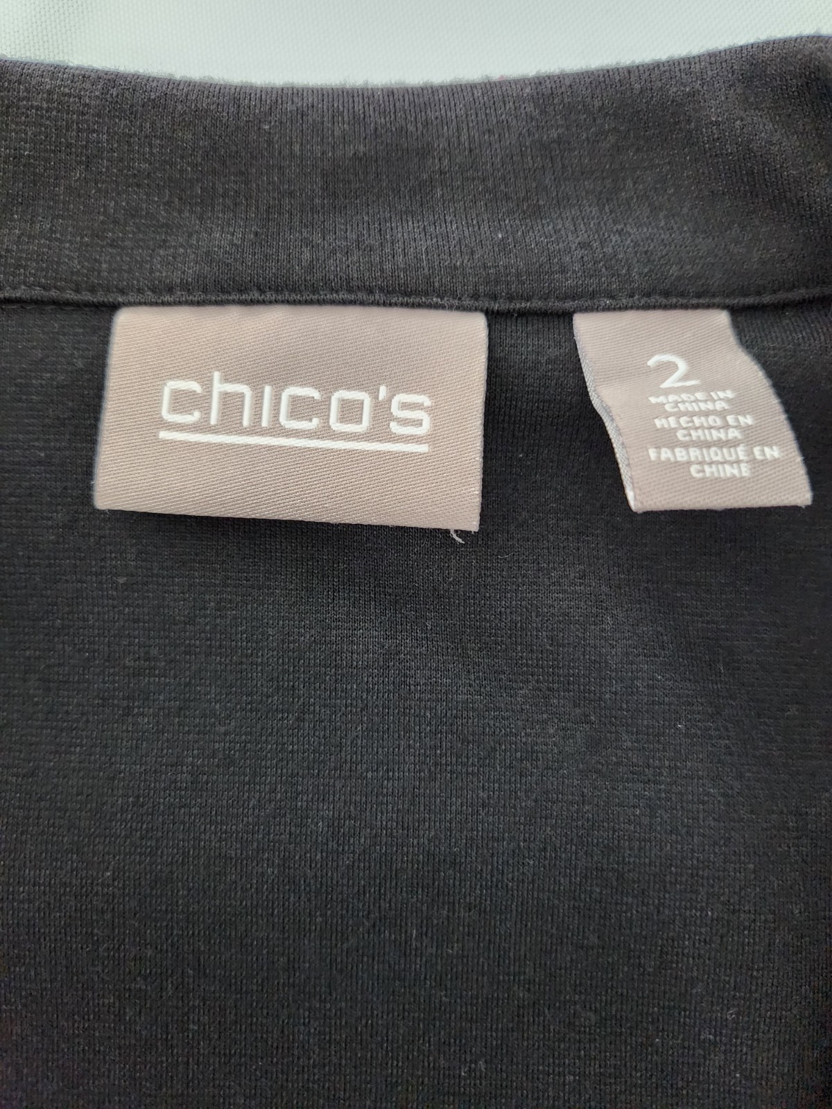 Chico's Open Front Collared Black Jacket With Lar… - image 5