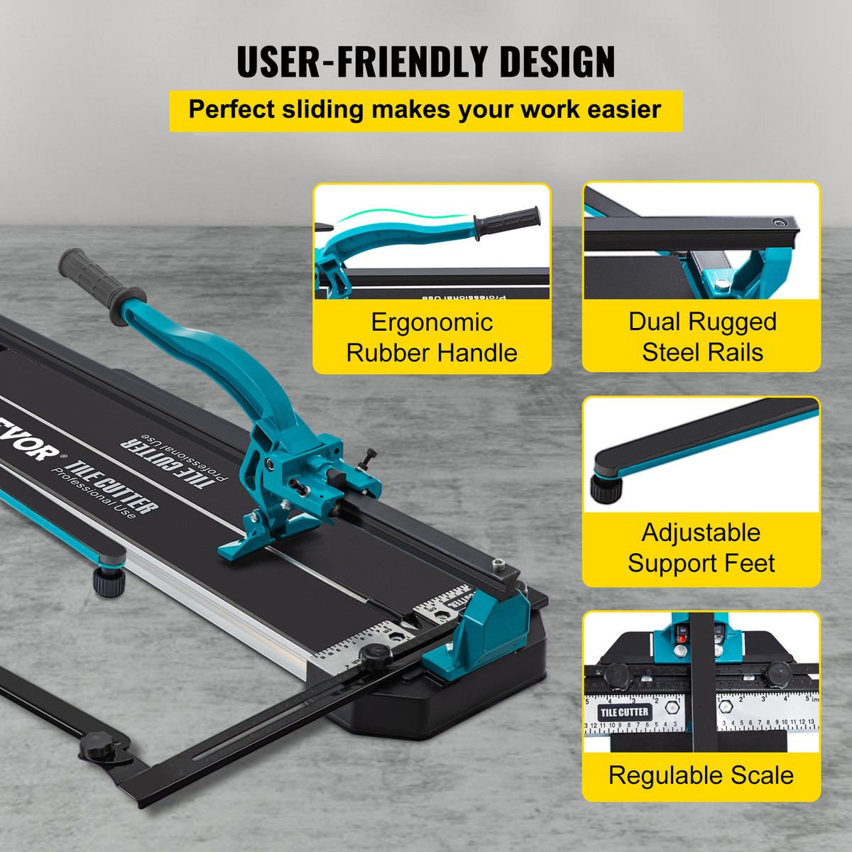 acu°SELECTページ Tile Cutter 39in Cutting Tool w/ Laser Guide Single Rail
