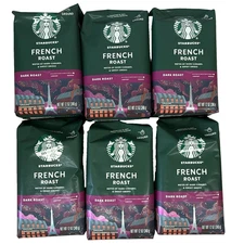 Starbucks French Roast Ground Dark Roast 100% Arabica 12oz 6 Bags Old Stock
