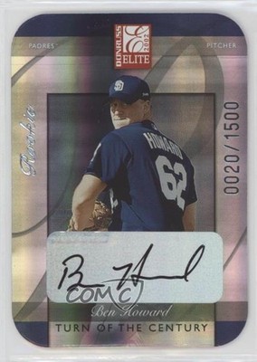 2002 Elite Turn of the Century Die-Cut 20/150 Ben Howard #152 Rookie Auto RC 0v1
