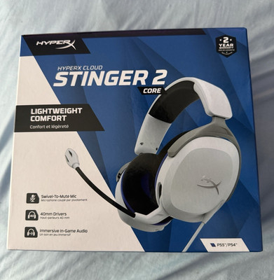 HyperX Cloud Stinger 2 Core Wired Headset 3.5mm Swivel Mute Mic PS5/PS4
