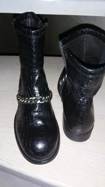 Women Billi Bi Boots Black Leather 38 #5Z05