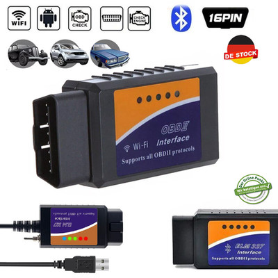 OBD2 ELM327 Bluetooth/WIFI Diagnosegerät Auto iOS & Android Tester Profi