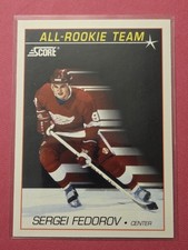 1991-92 Score #352 Sergei Fedorov All-Rookie Team - EX/NM Condition