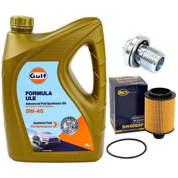 MotoröL Filter Set 5W-40 5 Liter + ÖLablassschraube FüR Opel Astra J Insignia A-image