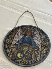 Vtg. Large Angel Of the Arts - Sun Catcher - Lyndhurst - Stained Glass