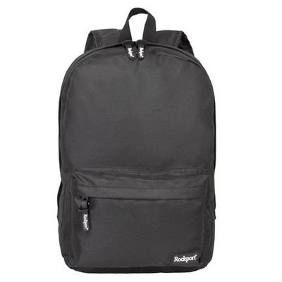 Rockport schwarz Rucksack Backpack Unisex Schule Arbeit Reisetasche Fronttasche Reißverschlussfach