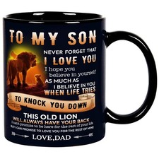 Birthday Coffee Mug Gifts for Son From Dad,Dad Gifts for Christmas To My Son
