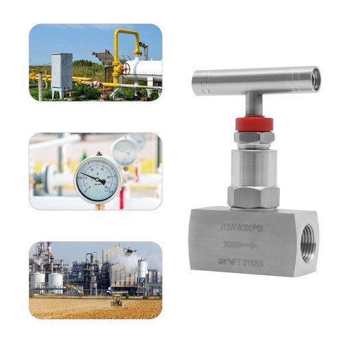 3/4 Inch Hydraulic Needle Valve Flow Straight Needle Valve Stainless 6000 PSI - Picture 3 of 15