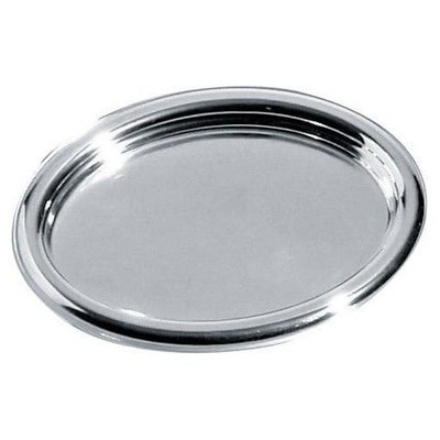 Alessi ovales Tablett in Edelstahl von Josef Hoffmann 40 cm JH02/40
