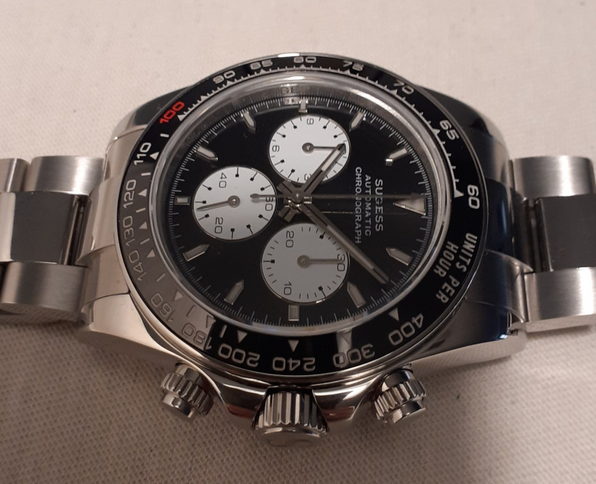 SUGESS AUTOMATIC CHRONOGRAPH, PANDA DIAL, CERAMIC… - image 4