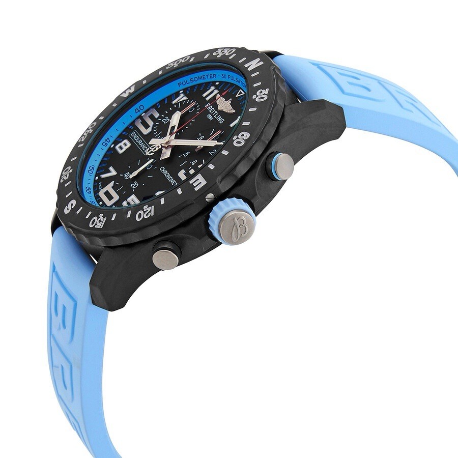 Breitling Endurance Pro 44 Men Rubber Strap Watch (BLUE)