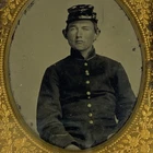 Civil War Tintype Photo Union Soldier Young Handsome Uniformed Man Detached Case