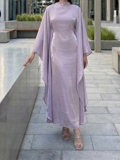 Muslim Women Abaya Dubai Kaftan Elegant Long Dress Maxi Robe Evening Party Gown