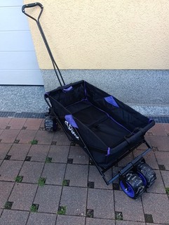 ## Samax Bollerwagen Offroad – Schwarz/Lila (Top Zustand)