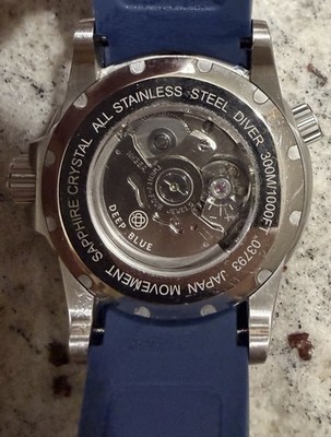 Deep Blue 300m Diver s Watch With Mother-of-Pearl Dial