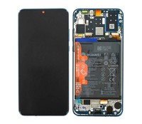 Original Huawei P30 Lite Lcd Display Touchscreen Bildschirm Rahmen Akku Blau