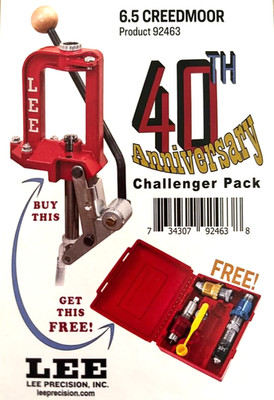 Lee 92463 Breech Lock Challenger Press with 6.5 Creedmoor Micrometer  3-Die Set