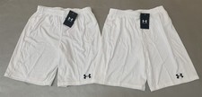 Lot of 2 Under Armour Boy's Golazo 2.0 Loose Short in White Size YLG Youth L