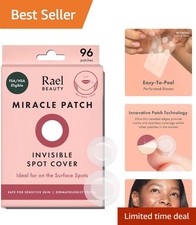 Miracle Hydrocolloid Invisible Pimple Patches - 96 Count, 2 Sizes for All Skin