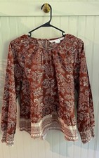 Veronica Beard "Kester" Peplum Blouse Size 8