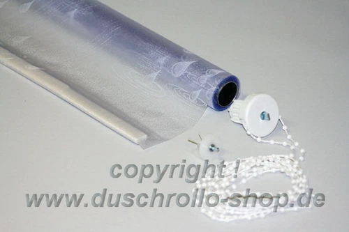 Ersatzvorhang Kassetten Duschrollo Seitenzug 134 cm Dekor nach Wahl -->ECO-DuR - Bild 1 von 14