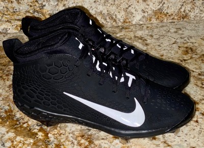 NIKE Force Zoom Trout 5 Black White Metal Spike Baseball Cleats NEW Mens  8.5 10 | eBay